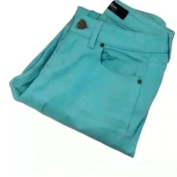 BODEN CAMBRIDGE SLIM ANKLE JEAN TURQUOISE BLUE  GARMENT DYED Sz. 6 - Picture 1 of 7